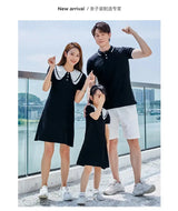Coordinated Outfits for Family Matching Clothes Mother and Daughter Black Dress Father and Son Kid Shirt Outfits Dad Child Sets - Mein Shop
