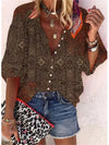 2024 New Women's Shirts & Blouses Fashion Vintage Printed Casual Vacation Bohemian Style Lady Single-breasted Shirt Streetwear - Mein Shop