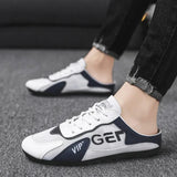 2025 New Men Slippers Trend Baotou Shoes for Men Summer Breathable Casual Shoe Vulcanized Flats Male Sneakers Half Slip-on Shoes