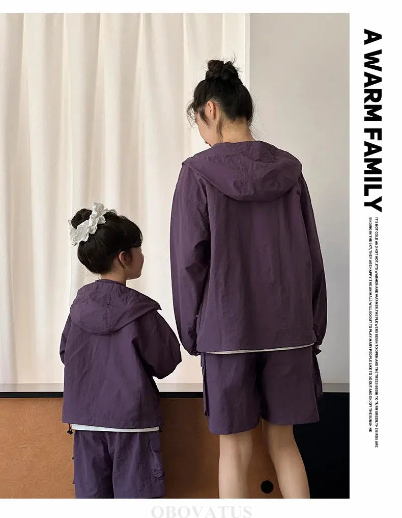 Family Matching Clothes Sets Men Women Baby Coat Shorts Suit Couples Kids Family Look Clothing Parent-Child Matching Costume - Mein Shop