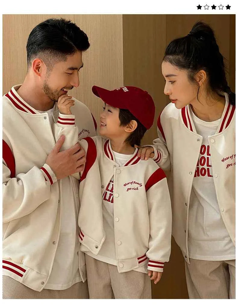 Winter Jacket for The Whole Family Warm Thick Coat Fashion Korean Father Mother and Daughter Son Children Long Sleeve Outerwear