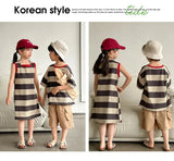 Family Matching Couple Look Clothing Fashion Mom Daughter Sleeveless Dress Dad Son T Shirts Shorts Korean Sister Brother Outfits Mein Shop