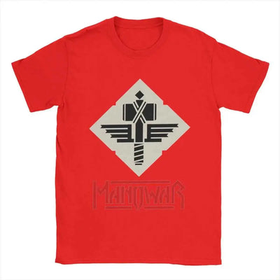 Men's T-Shirt Manowars Casual Pure Cotton Tee Shirt Short Sleeve T Shirts O Neck Tops 4XL 5XL