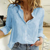 Women's oversized blouse - plain, long sleeves, button placket, plus size, spring shirt, cardigan, loose fit - Mein Shop