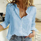 Women Shirt Solid Color Single-breasted Spring Shirts Button Lapel Cardigan Lady Loose Long Sleeve Oversized Shirt Womens Blouse