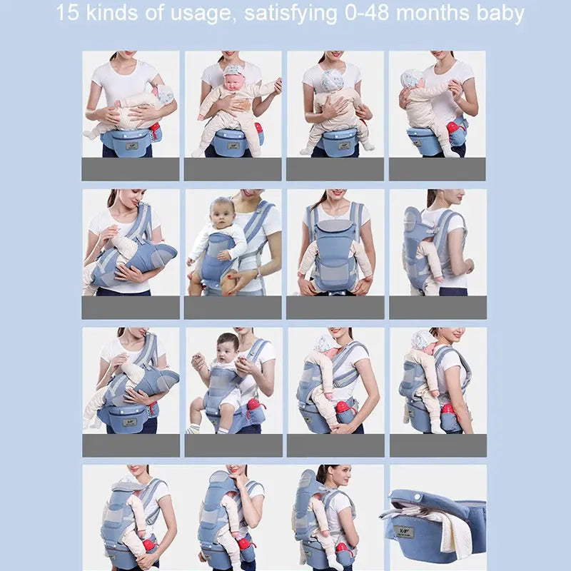 Newborn Ergonomic Baby Carrier Backpack Infant Baby Hipseat Carrier Front Facing Ergonomic Kangaroo Baby Wrap Sling Travel - Mein Shop
