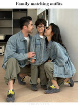 Spring Autumn Korean Parent-Child Clothing Set Matching Outfits for the Family Look Jacket Pants Clothes Set Dad Mum Kids Wear - Mein Shop