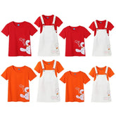 Family Vacation Clothing Resorts Look Parent Child Clothes Mom and Daughter Suspender Dress Two Piece Sets Dad Son Same Outfits Mein Shop
