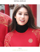 New Years Family Matching Red Clothing Winter Parent-child Clothes Mom and Daughter Girl Dress Dad and Son Boy Baby Sweatshirts - Mein Shop