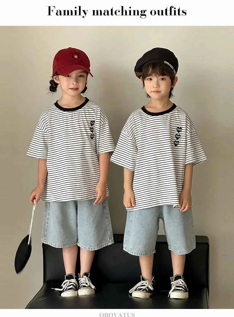 Family Vacation 2025 Summer Tshirt Shorts Clothing Set Family Matching Outfit Holiday Party Clothes Wear Couple Child Costume