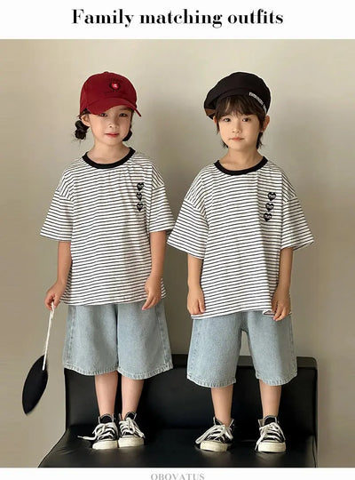 Family Vacation 2025 Summer Tshirt Shorts Clothing Set Family Matching Outfit Holiday Party Clothes Wear Couple Child Costume - Mein Shop