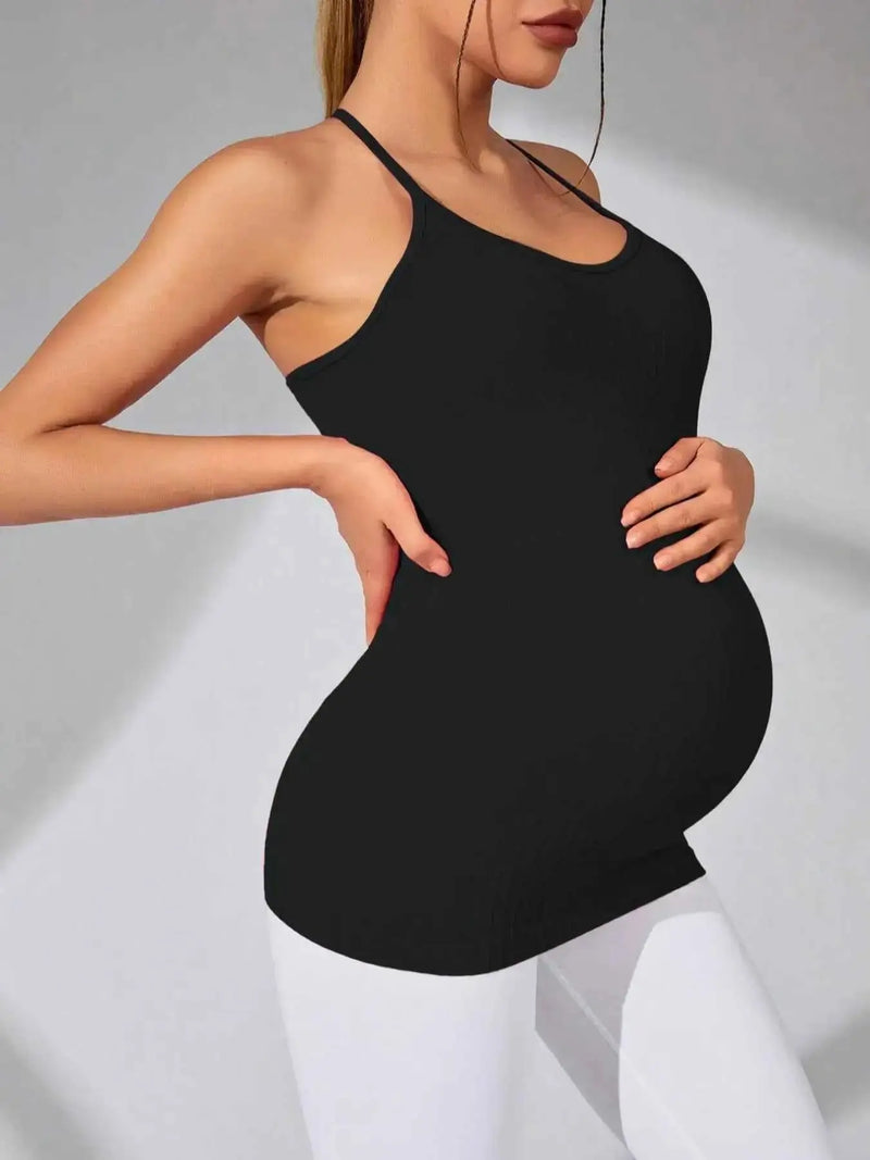 Sommer Schwangermode: Atmungsaktives ärmelloses Schwangerschaftsoberteil für werdende Mütter, lässige Umstandsmode
