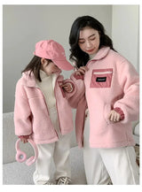 Family Thick Mother Children Suit Warm Winter Korean Fashion Women Daughter Son Matching Coat Baby Clothes  Zipper Sets Jacket - Mein Shop