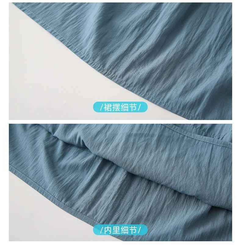 Family Matching Clothes for Brother Sister Mom Daughter Blue Dress Dad Son Clothing Korean Children Two Piece Set Couples Outfit