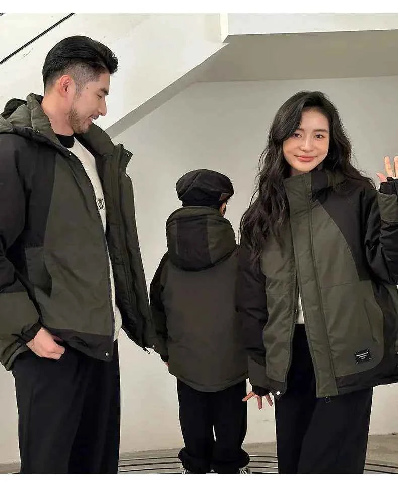 Family Matching Warm Clothes Winter Daughter Mother Thick Padded Coat Son Father Quilted Jacket Parents and Children Clothing - Mein Shop