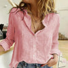 Women's oversized blouse - plain, long sleeves, button placket, plus size, spring shirt, cardigan, loose fit - Mein Shop