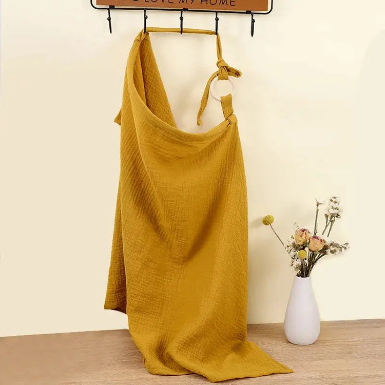 Breathable Baby Nursing Cover Maternity Breastfeeding Cover Cotton Muslin Baby Feeding Blanket Privacy Apron Stroller Blankets - Mein Shop