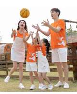 Family Vacation Clothing Resorts Look Parent Child Clothes Mom and Daughter Suspender Dress Two Piece Sets Dad Son Same Outfits