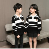 Sweater for The Whole Family Polo Knit Tops Fashion Mom and Daughter Child Girl Matching Jumper Dad and Son Baby Boy Knitwear - Mein Shop
