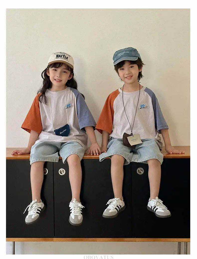 Summer Vacation Wear Father Mother Kids Family Clothing Sets Tshirt Shorts 2PCS Family Look Outfits Couple Child Costume Suit - Mein Shop