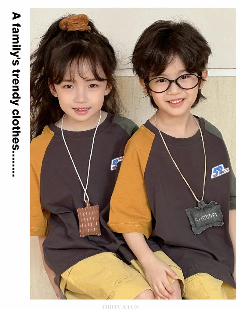 Summer Vacation Wear Father Mother Kids Family Clothing Sets Tshirt Shorts 2PCS Family Look Outfits Couple Child Costume Suit - Mein Shop
