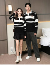 Sweater for The Whole Family Polo Knit Tops Fashion Mom and Daughter Child Girl Matching Jumper Dad and Son Baby Boy Knitwear - Mein Shop