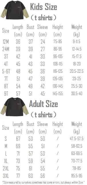 Fashion Family Long Sleeve T-shirt Parent-child Tee Korean Father Mother and Son Daughter Same Clothes Dad Mom and Baby Clothing