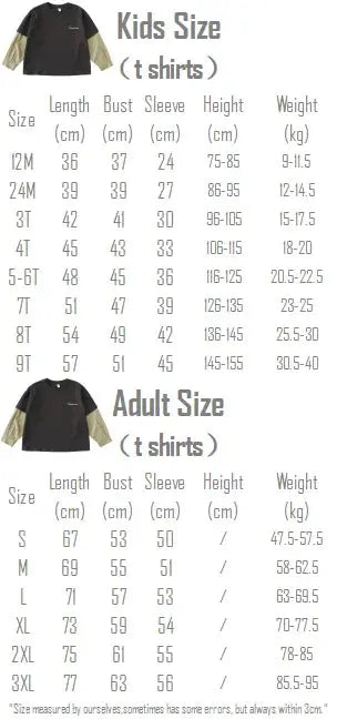 Fashion Family Long Sleeve T-shirt Parent-child Tee Korean Father Mother and Son Daughter Same Clothes Dad Mom and Baby Clothing - Mein Shop