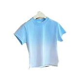 Family Fashion Beach Mother Father and Girl Boy Blue Clothes Vacation Look Mom Daughter Holiday Dress Korean Dad Son T Shirts