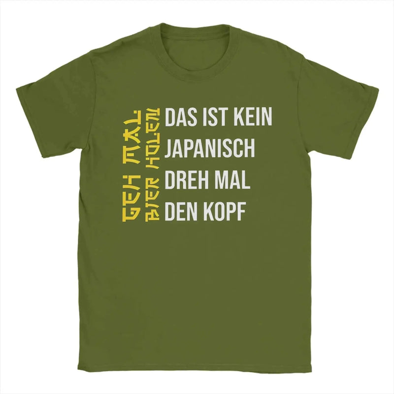 Men's Tshirt Retro Get A Beer T Shirt Funny German Jokes Alcohol Drinkers Dad Gift Streetwear Cotton Summer Casual T-shirts