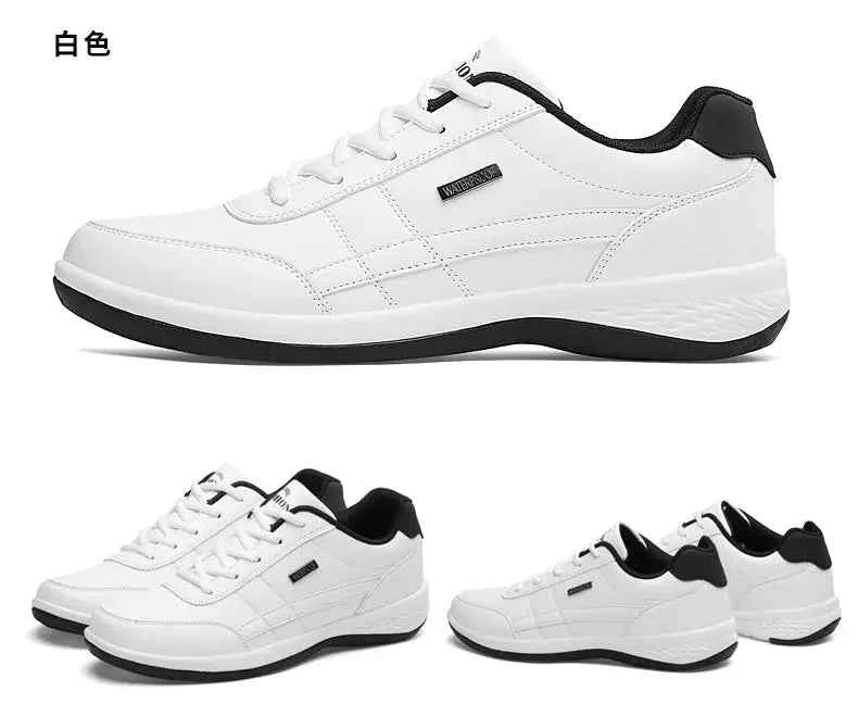 Leather Men Shoes Sneakers Trend Casual Shoe Italian Breathable Leisure Male Sneakers Non-slip Footwear Men Vulcanized Shoes