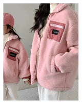 Family Thick Mother Children Suit Warm Winter Korean Fashion Women Daughter Son Matching Coat Baby Clothes  Zipper Sets Jacket - Mein Shop