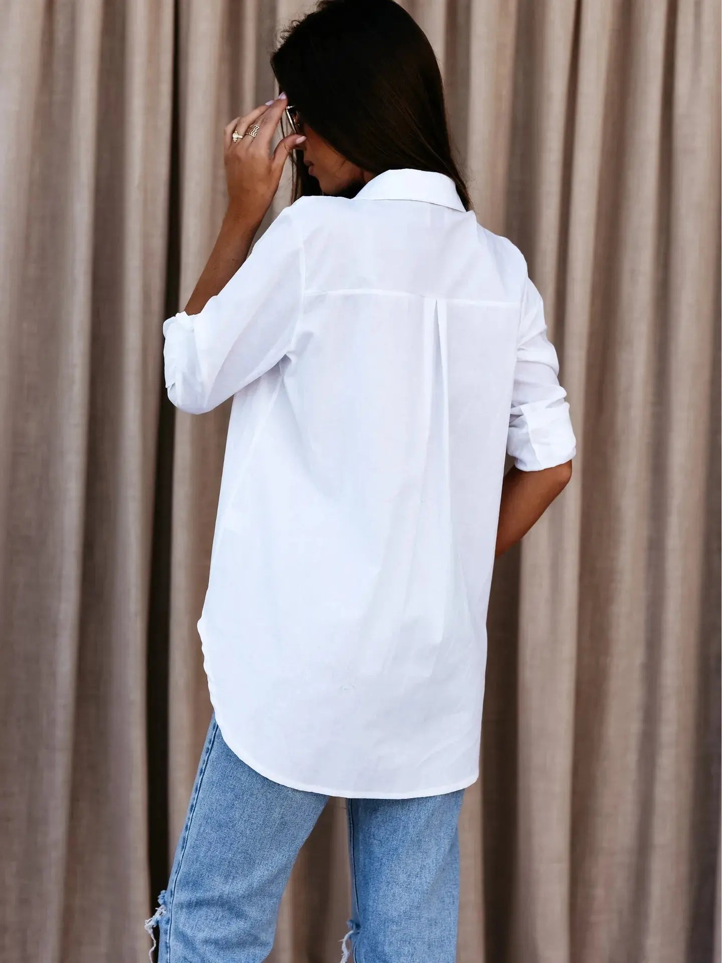 Women Blouse White Shirt Button-down Top Camisas Tendencia Chemisier Femme Camisa Feminina Social Elegante 한국 여성 옷 Women&