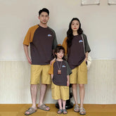 Summer Vacation Wear Father Mother Kids Family Clothing Sets Tshirt Shorts 2PCS Family Look Outfits Couple Child Costume Suit - Mein Shop