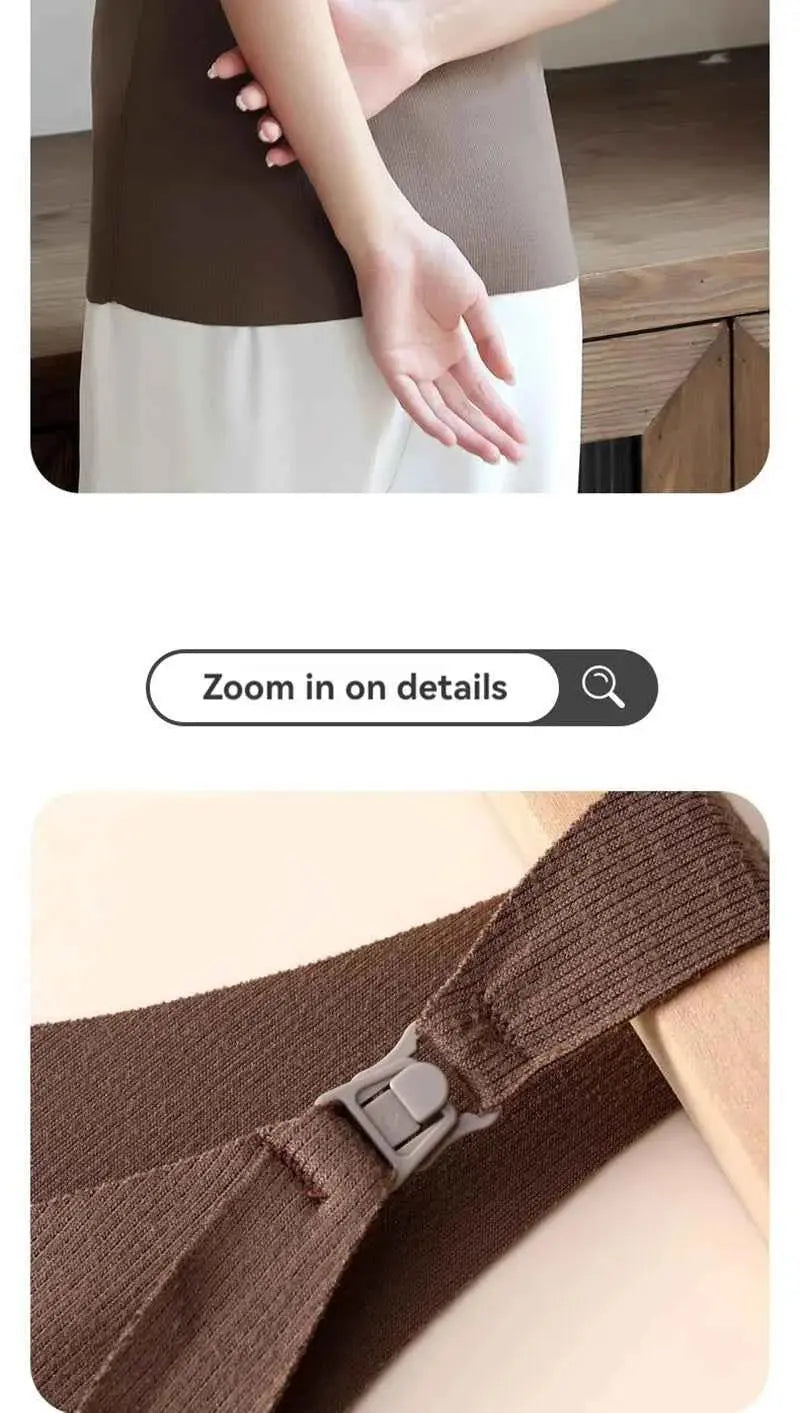 Neue Mode Schwangere Damen Weste Warmes Top für Herbst und Winter, kein BH nötig, Stilltop für werdende Mütter