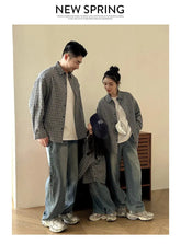 Matching Family Plaid Shirts Dad Mom and Boys Girls Fashion Clothes Korean Father Mother and Daughter Son Same Clothing Jacket Mein Shop