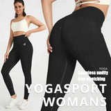 Sport Brand AL Workout Gym Yoga Pants Seamless Honey Peach Hip Women's Pleated High Waist Tight and Scrunch Butt Fitness Pants - Mein Shop
