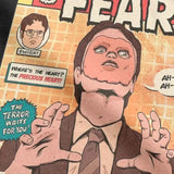 Men T-Shirts The Office Face Fear Dwight Fun Pure Cotton Tees Short Sleeve T Shirt Round Collar Clothes New Arrival