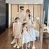 Fashion Family Matching Couple Clothes Mother and Daughter White Dress Dad and Son Baby Clothing Korean Boys Two Piece Outfits - Mein Shop