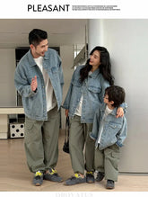 Spring Autumn Korean Parent-Child Clothing Set Matching Outfits for the Family Look Jacket Pants Clothes Set Dad Mum Kids Wear - Mein Shop