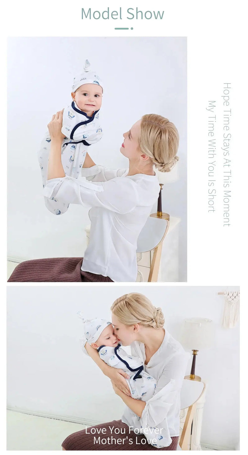 INSULAR New Summer Thick Swaddle 100% Cotton Newborn Infant Bags Wrapping Baby Sleep Sack Diaper Cocoon For Newborns Bags 1pc - Mein Shop