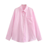 Women's Striped Blouse Multicolored Shirt Office Female's Top 2024 Summer Solid Shirt Elegant Comfortable Loose Fitting Shirts - Mein Shop