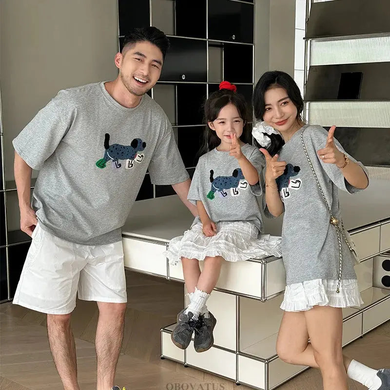 Family Clothing Set Tshirt Shorts Skirt Suit Set Family Look Fashion Mother Father Baby Boy Girl Clothes Family Matching Outfits - Mein Shop