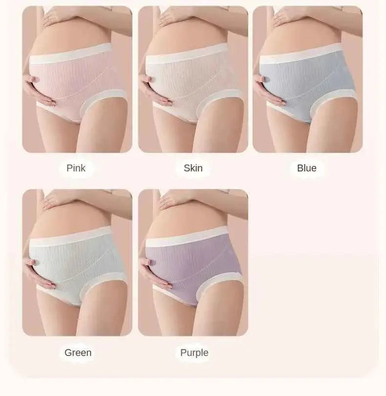 3er Set Hochtaillierte Umstandshosen - Atmungsaktive Bequeme Unterwäsche für Schwangere