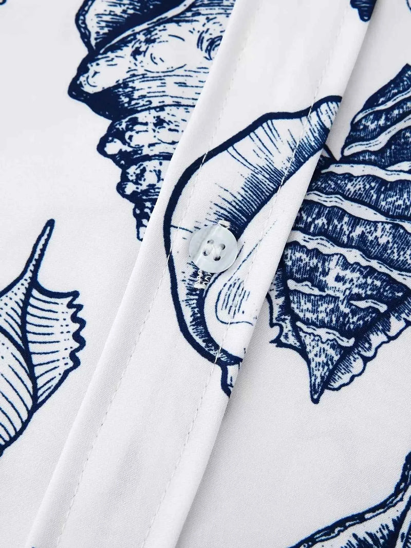 Women'S Shirt Elegant Evening Gown Women'S Plus-Size Lapel Button-Down Long-Sleeved Top Summer Fashion Hawaiian Vacation Shirt