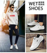 Leather Men Shoes Sneakers Trend Casual Shoe Italian Breathable Leisure Male Sneakers Non-slip Footwear Men Vulcanized Shoes