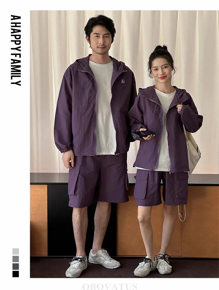 Family Matching Clothes Sets Men Women Baby Coat Shorts Suit Couples Kids Family Look Clothing Parent-Child Matching Costume - Mein Shop