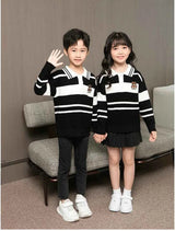Sweater for The Whole Family Polo Knit Tops Fashion Mom and Daughter Child Girl Matching Jumper Dad and Son Baby Boy Knitwear