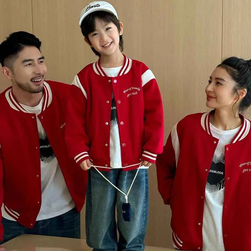 Winter Jacket for The Whole Family Warm Thick Coat Fashion Korean Father Mother and Daughter Son Children Long Sleeve Outerwear