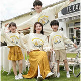 Family Matching Clothes Sets for Couple Mother and Daughter Tops Skirts Two Piece Outfits Father and Son Sweatshirts Shorts Suit - Mein Shop